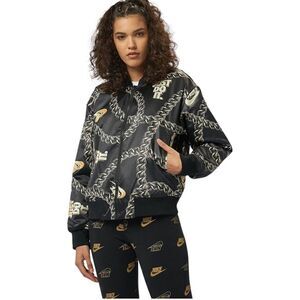 Nike Icon Clash Black White Zip Up Bomber Jacket Womens Small Ci9996 Sportswear